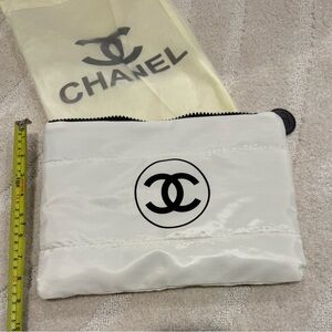 White Cosmetic Pouch puffy material